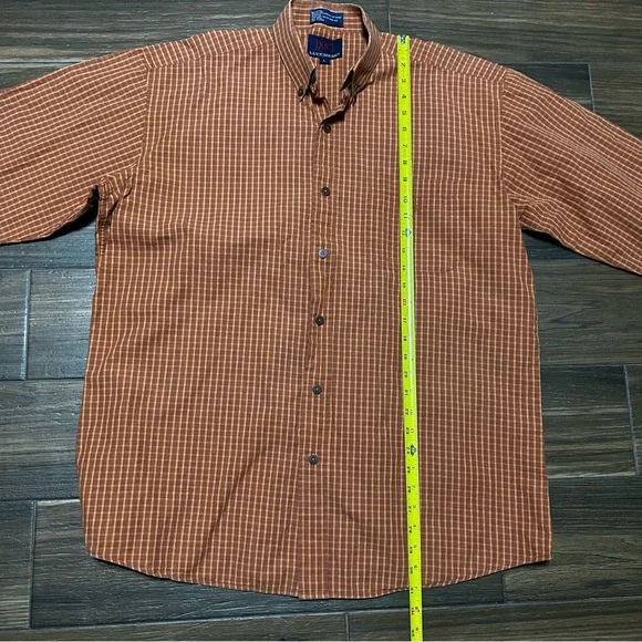 Lucchese 1883 Men’s Button Down Shirt Large Burnt Orange Long Sleeve - Picture 5 of 9